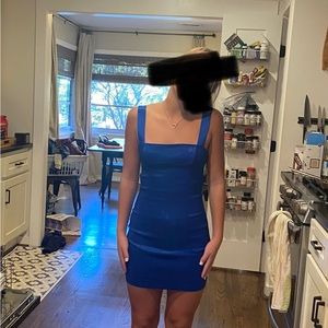 NWOT Lucy In The Sky Blue Jacquard Dress.